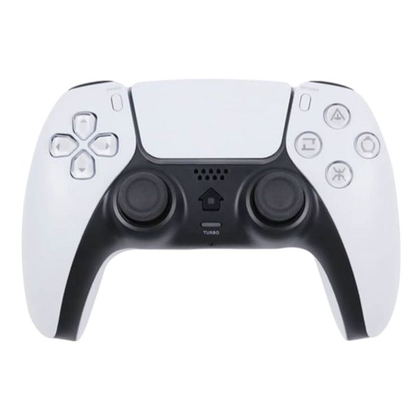 P5 Wireless Controller with Built-In Mic | Vibration | LED Touchpad | White