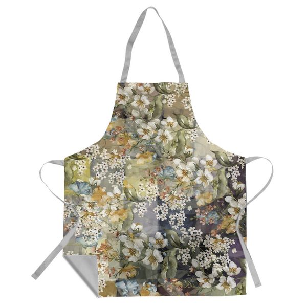 Water Painted Mixed Floral Bunch Apron by Mark van Vuuren