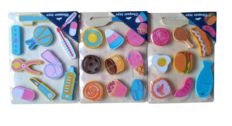 Wooden Cutting Food Gift Set