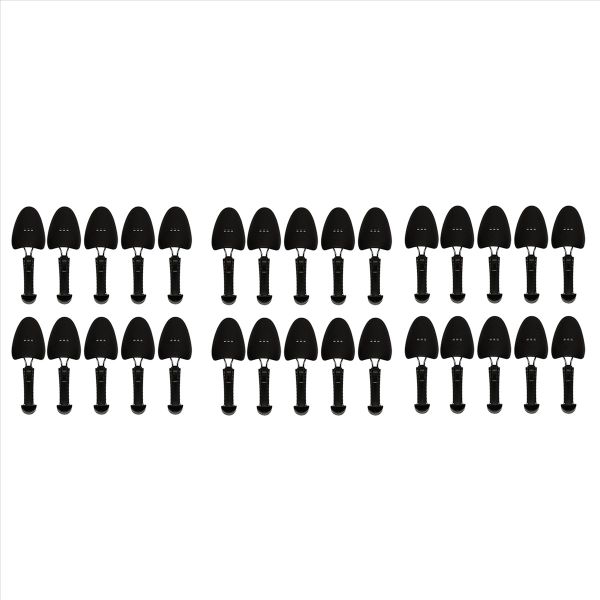 Plastic Adjustable Length Men Shoe Boot Holder Black- 5 Pairs