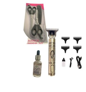 Hair Trimmer Razor- Buddha, Scissors Kit &amp; Hair Growth Oil