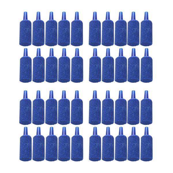 Fish Tank Mineral Bubbles Air Stone 40 Pieces Blue