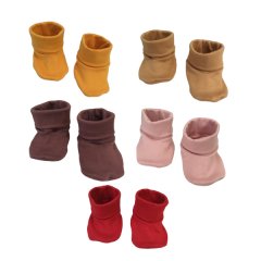 Baby Sleeping Socks Winter -Dty- 5 Pack - Mustard, Stone, Plum, Pink &amp; Red