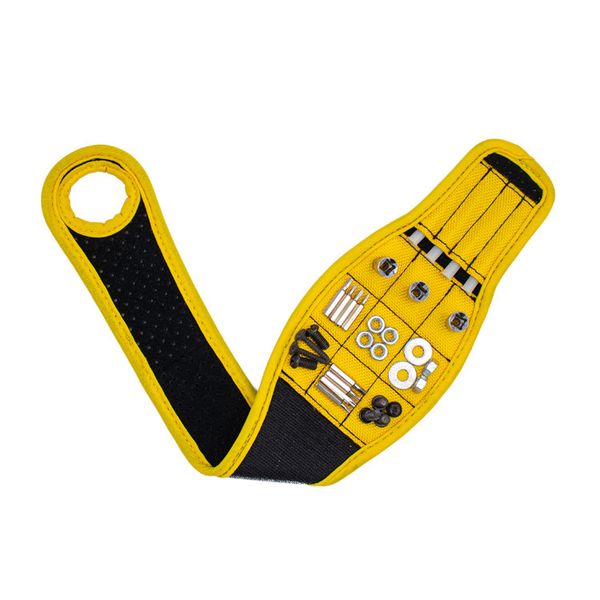 Adjustable Magnetic Wristband with 9 Magnets for Screws and Tools