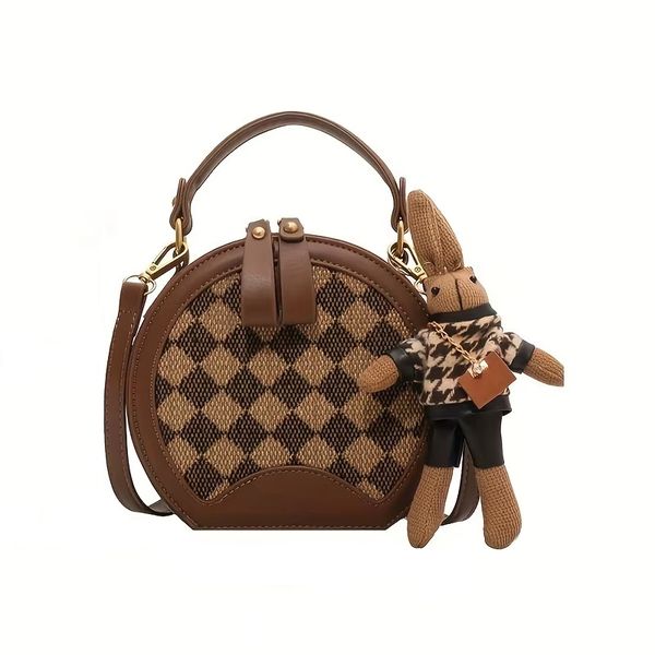 Orbicular Handbag with Pendant