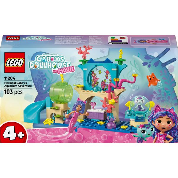 LEGO® Gabby’s Dollhouse Mermaid Gabby’s Aquarium Adventure Animal Toy 11204