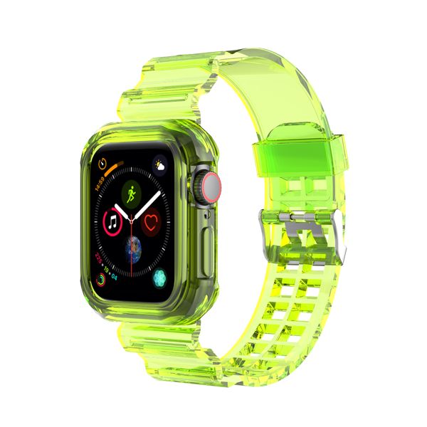 Clear TPU Strap Band &amp; Screen Cover Compatible with Apple Watch 38mm