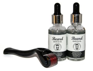 Beard Growth Oil 2 Pack + Derma Roller System Kit
