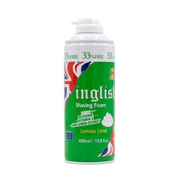 English Lemon Lime Men's Shaving Foam - Smooth Shave Aerosol 400ml