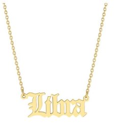 Libra Horoscope Birth Star Sign Zodiac Astrology Necklace Birthday Gift
