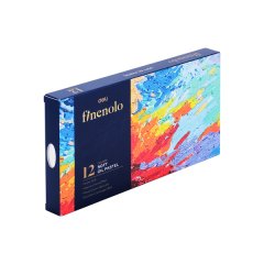 DELI Oil Pastels12 Brilliant Colors Soft Smooth Easy Blending&amp;Layering, Art