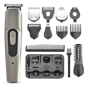 Professional Hair Clipper &amp; Nose Trimmer With Shaver 6-in-1 Machine Set