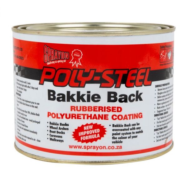 Sprayon - Poly Steel Bakkie Back Brush On Black 1L