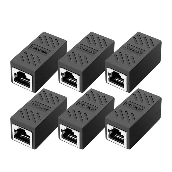 ML RJ45 Network Cable Coupler Female To Female Adapter - Pack Of 6