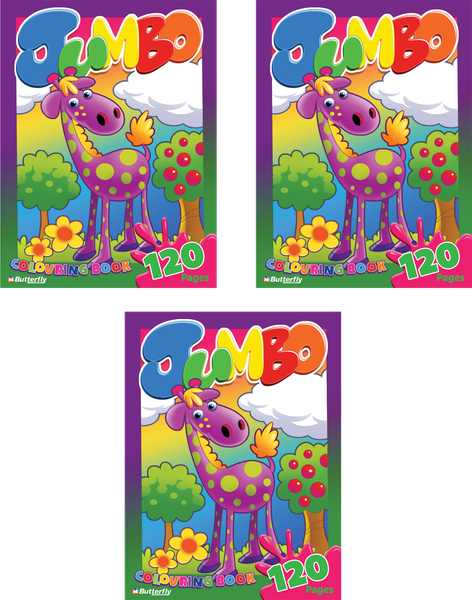 Butterfly Colouring Book - Jumbo (120 Pages) Np X3