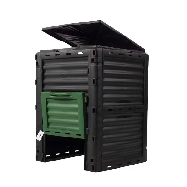 Coxn - 300L Reusable Garden Composter Resistant Compost Bin, Easy Assembly
