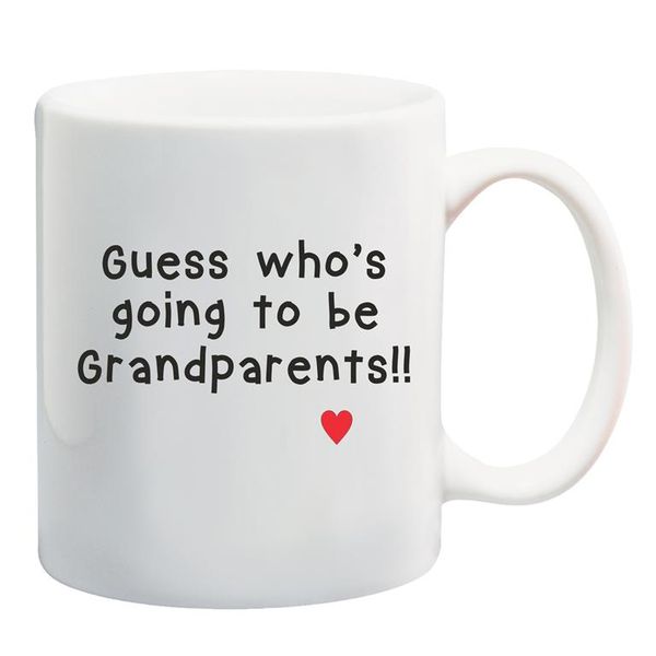 Qtees Africa Guess Who's Going to be Grandparents Mug