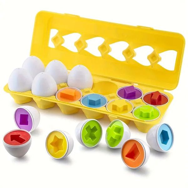 Matching Smart Eggs Toy ,3D Puzzle Montessori Learning Education Toys