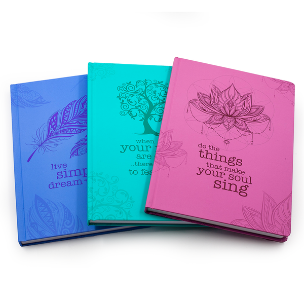 Scribblz A5 Journal Bundle - 3 pack lined journals with a beautiful message
