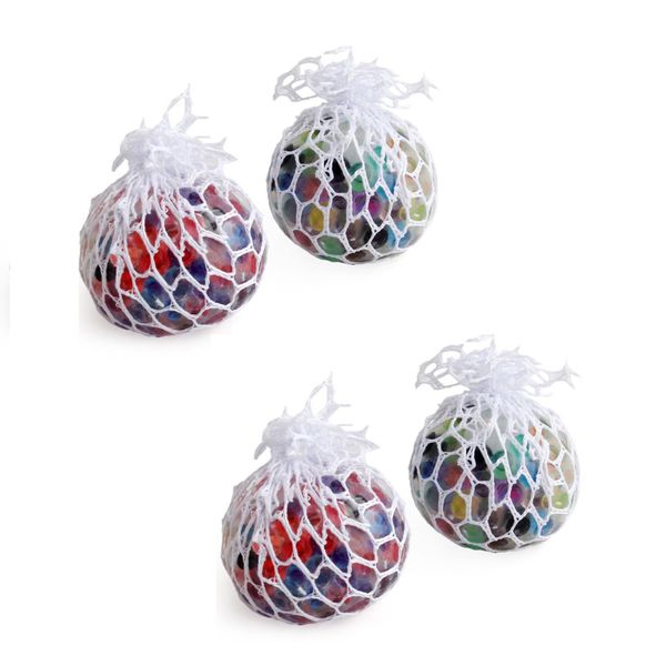 Rainbow Mesh Squish Balls - (Set of 6)