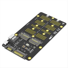 M.2(NGFF) NVMe SSD/SATA-Bus SSD to SFF-8654 and SATA Adapter