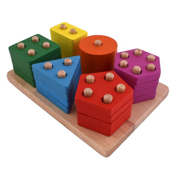 Shape Stacking Puzzle Stand