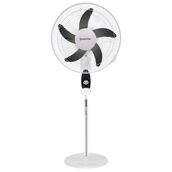 Elecstor Rechargeable Pedestal Fan 16" - White