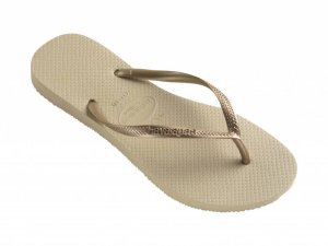 Havaianas Slim Sand Grey Light Gold- Female Flip Flops