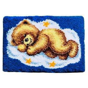 Teddy Bear – Latch Hook Rug Embroidery Wool Art DIY Craft Kit Tapestry