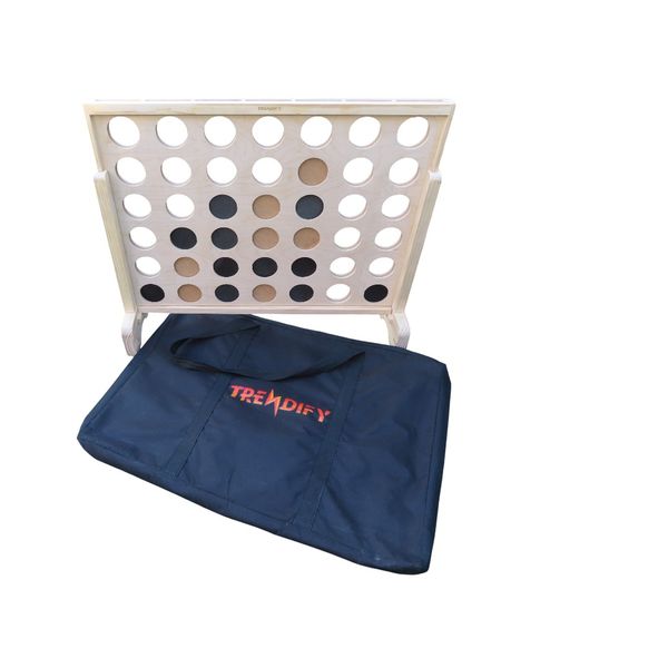 Trendify Giant Connect 4 (Four in a Row) Wooden Game