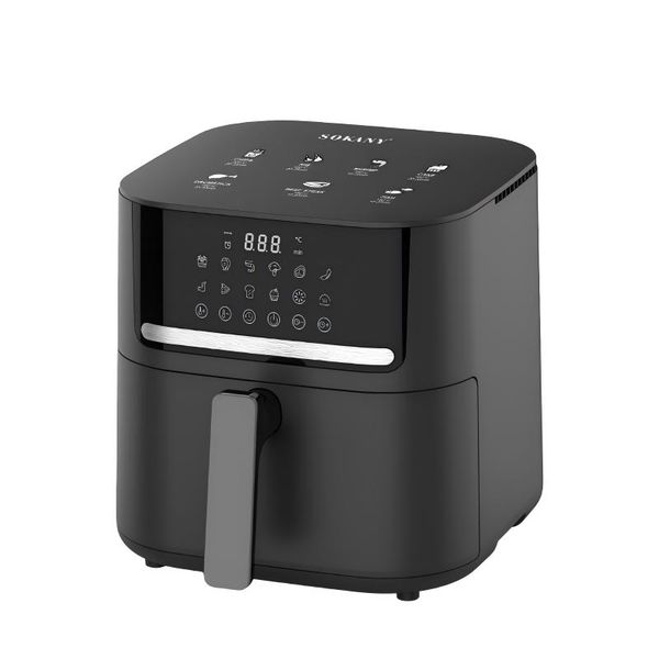 6.5L Digital Air Fryer XXL 1800W Smart Touch Screen Stainless Steel