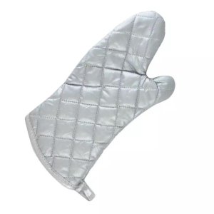 Oven Mitt 2 Piece Set Silver