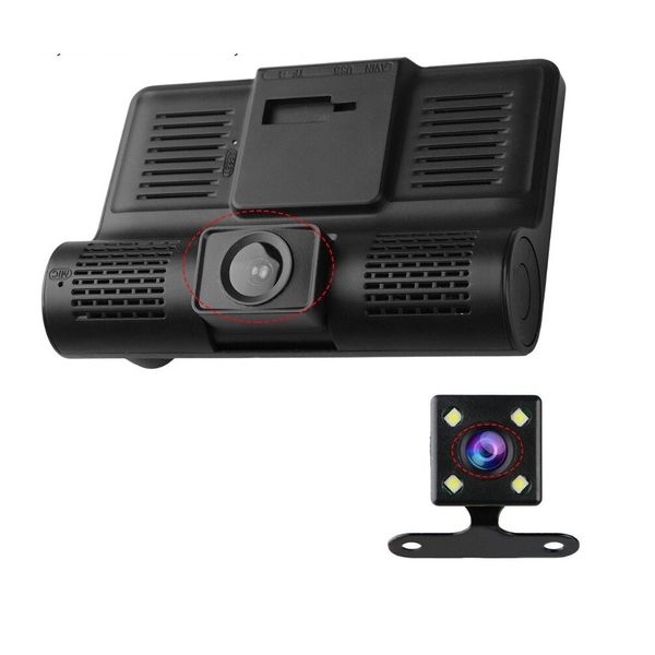 1080P TRIPLE Camera Vehicle DVR Dashcam