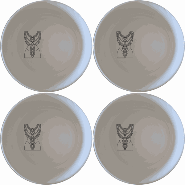 Zulu Beadwork Traditional Pattern Design Bowl Set of 4 - Range 1