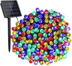 10M RGB LED Solar Powered String Lights 100LEDs