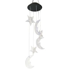 Multicolour Moon and Star Solar Fairy Lights