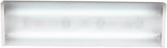 2 Foot White LED Flush Mount Fluorescent Fitting with Grid