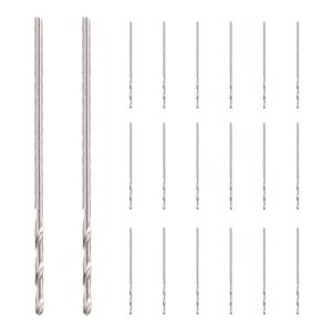 20 Pieces 30mm Long 0.8mm Dia Micro HSS Twist Drill Bit