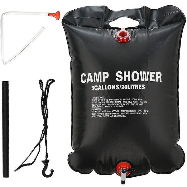 20l Solar Camping Shower Bag With Shower Head Hose