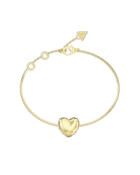 Guess Jewellery ''ICONIQUE'' Ladies Gold Bracelet 15mm Modern Heart Charm