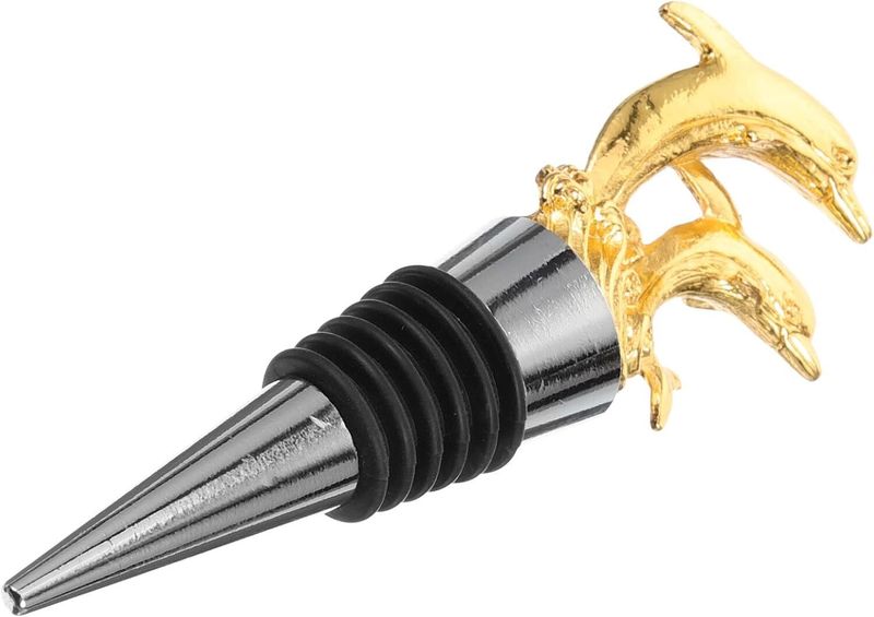 Double Dolphin Zinc Alloy Wine Stopper