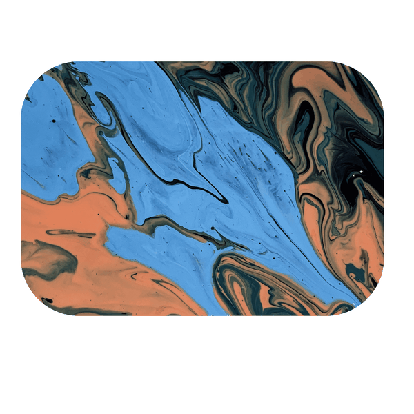 Blue and Orange flooding Printed Mouse Pad