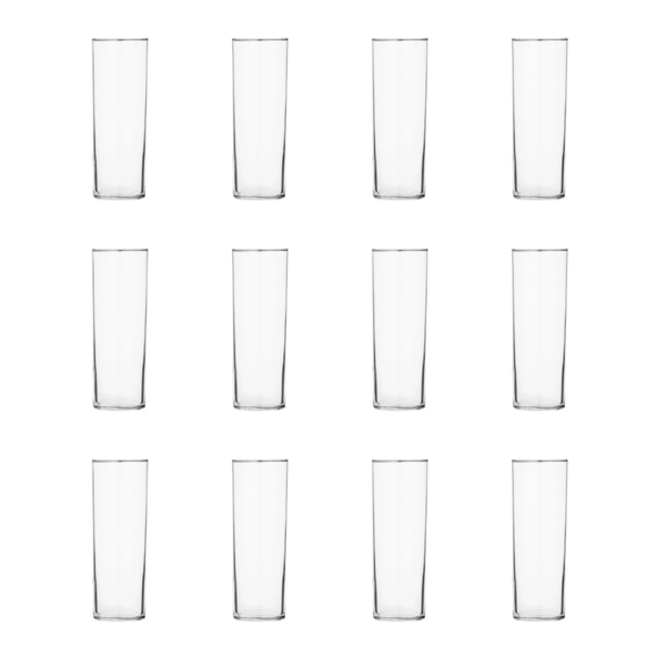 Traditional Tall Highball Drinking Glasses - 340ml - 6 Pack