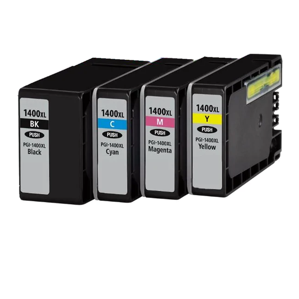 Cartridge Multi-Pack Compatible with Canon 1400XL - Black + Cyan + Magenta + Yellow