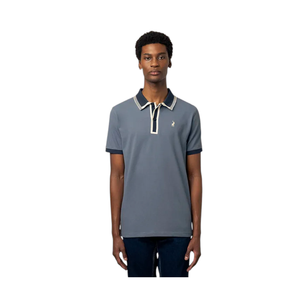 Polo Mens Tipped Pony SS Golfer - Blue