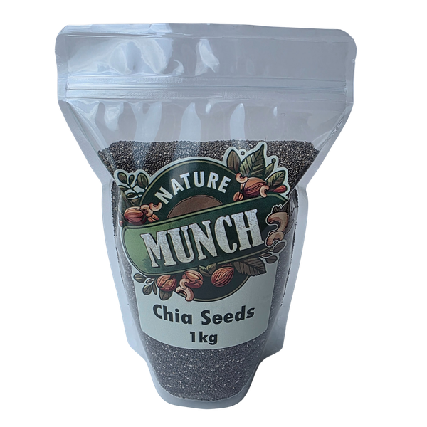 Nature munch Chia Seeds 1kg - Whole &amp; Natural, High in Fiber &amp; Omega-3
