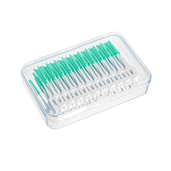 200 Pieces Dual Purpose Portable Soft Floss Toothpick for Braces Oral Cleaning