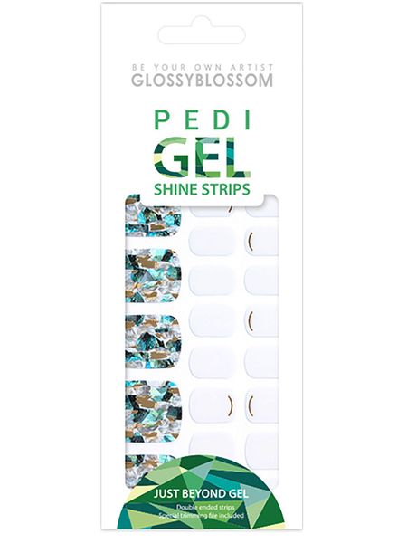 Glossyblossom Pedi Gel strips -Emerald
