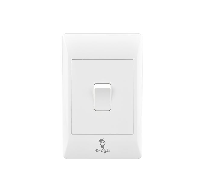 DrLight White Single Lever Wall Switch -16A 250V