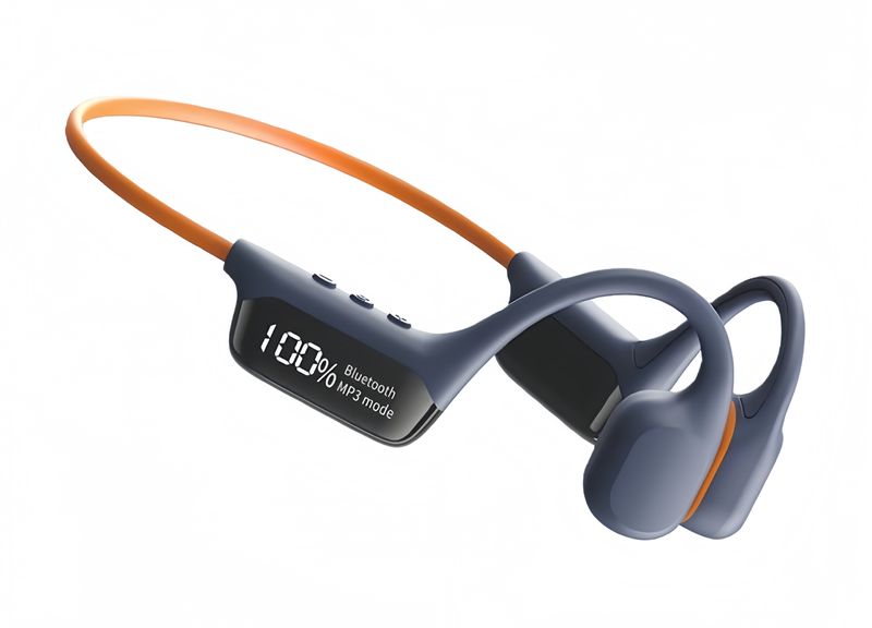 True Bone Conduction Swimming Headphones, 32GB Waterproof Screen Display